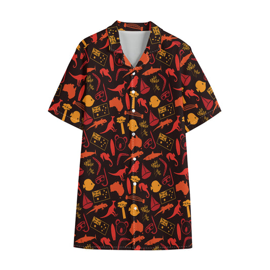 Australia Country Pattern Print Cotton Hawaiian Shirt