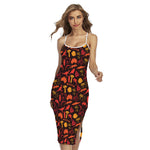 Australia Country Pattern Print Cross Back Cami Dress