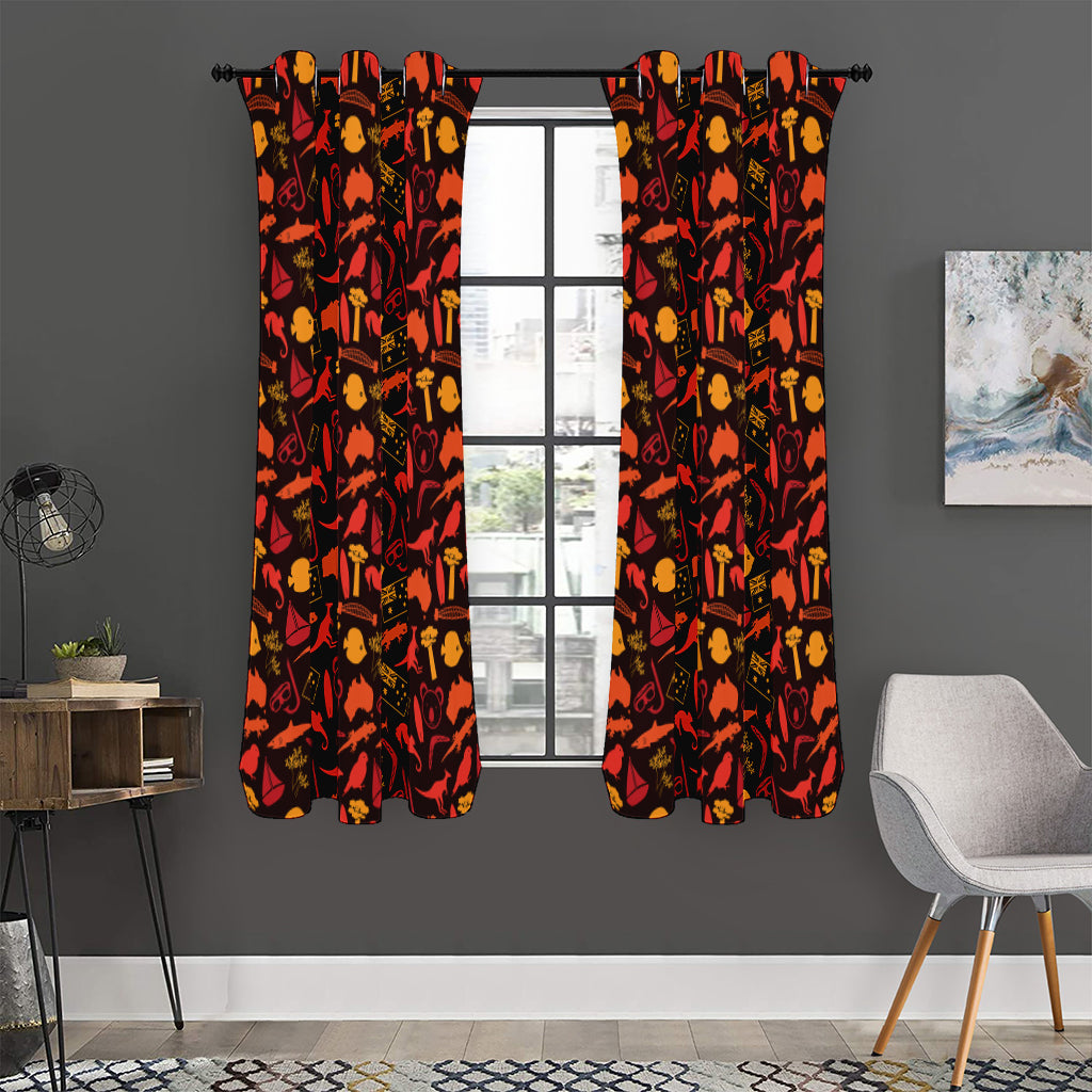 Australia Country Pattern Print Curtain