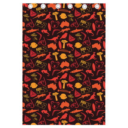 Australia Country Pattern Print Curtain