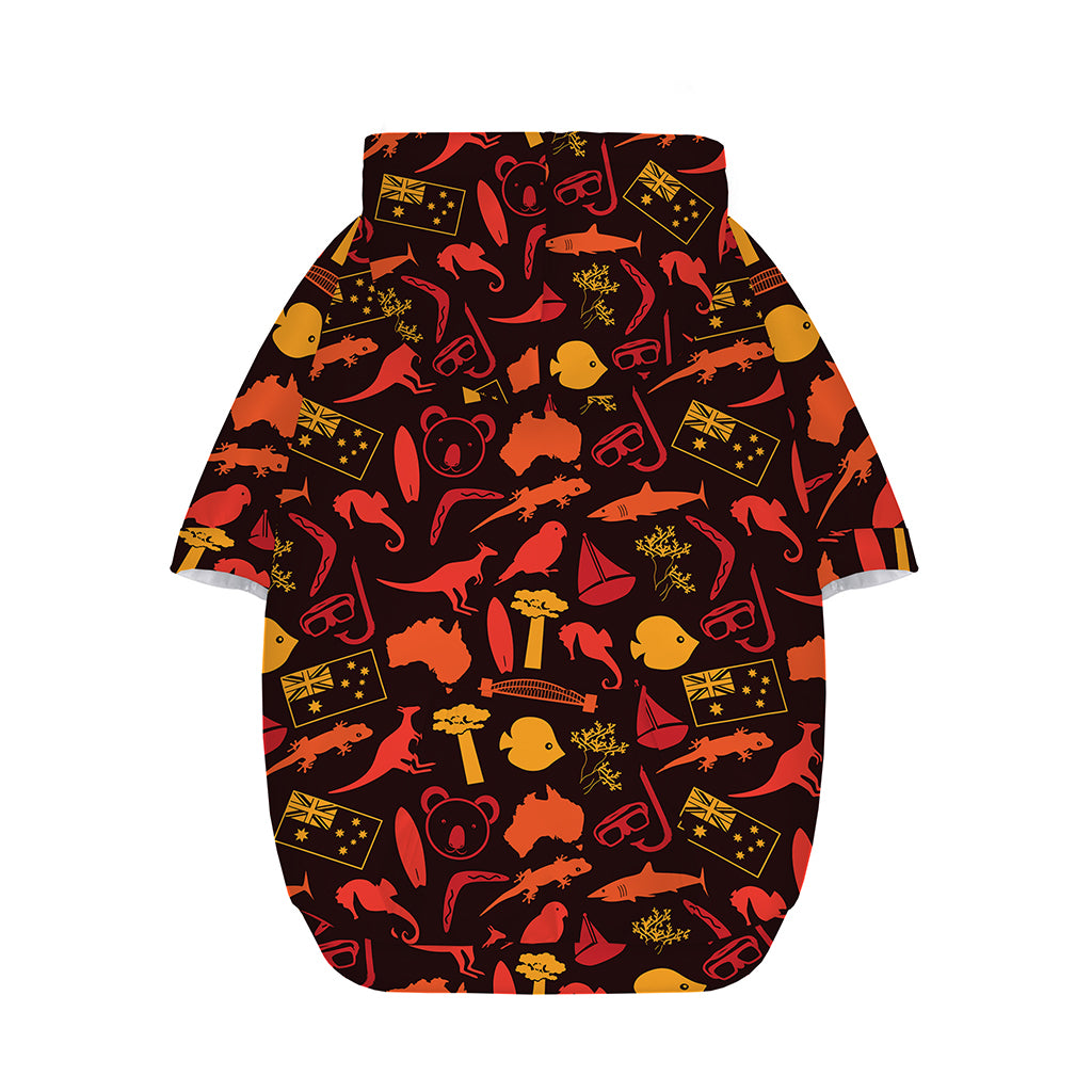 Australia Country Pattern Print Dog Zip Up Hoodie