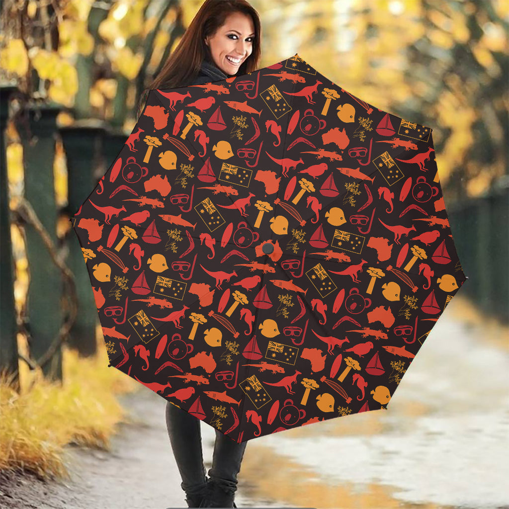 Australia Country Pattern Print Foldable Umbrella
