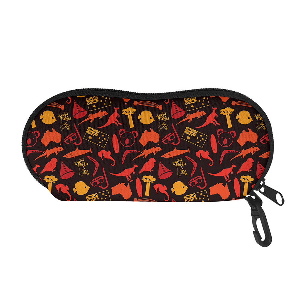 Australia Country Pattern Print Glasses Case