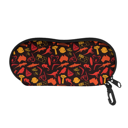 Australia Country Pattern Print Glasses Case