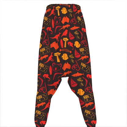 Australia Country Pattern Print Hammer Pants