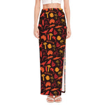 Australia Country Pattern Print High Slit Maxi Skirt