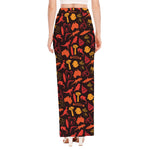 Australia Country Pattern Print High Slit Maxi Skirt