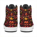 Australia Country Pattern Print High Top Leather Sneakers