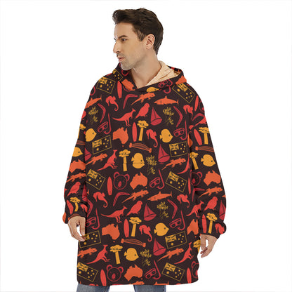 Australia Country Pattern Print Hoodie Blanket