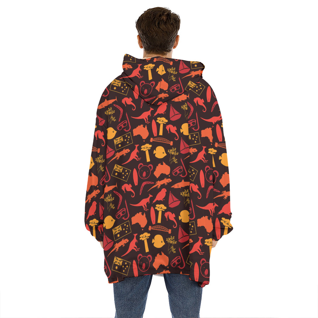 Australia Country Pattern Print Hoodie Blanket