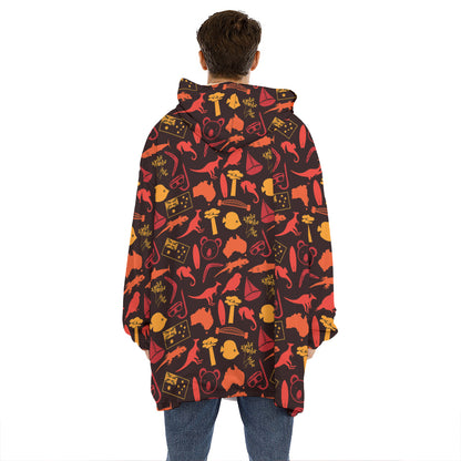 Australia Country Pattern Print Hoodie Blanket