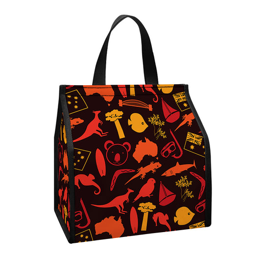 Australia Country Pattern Print Insulated Lunch Tote