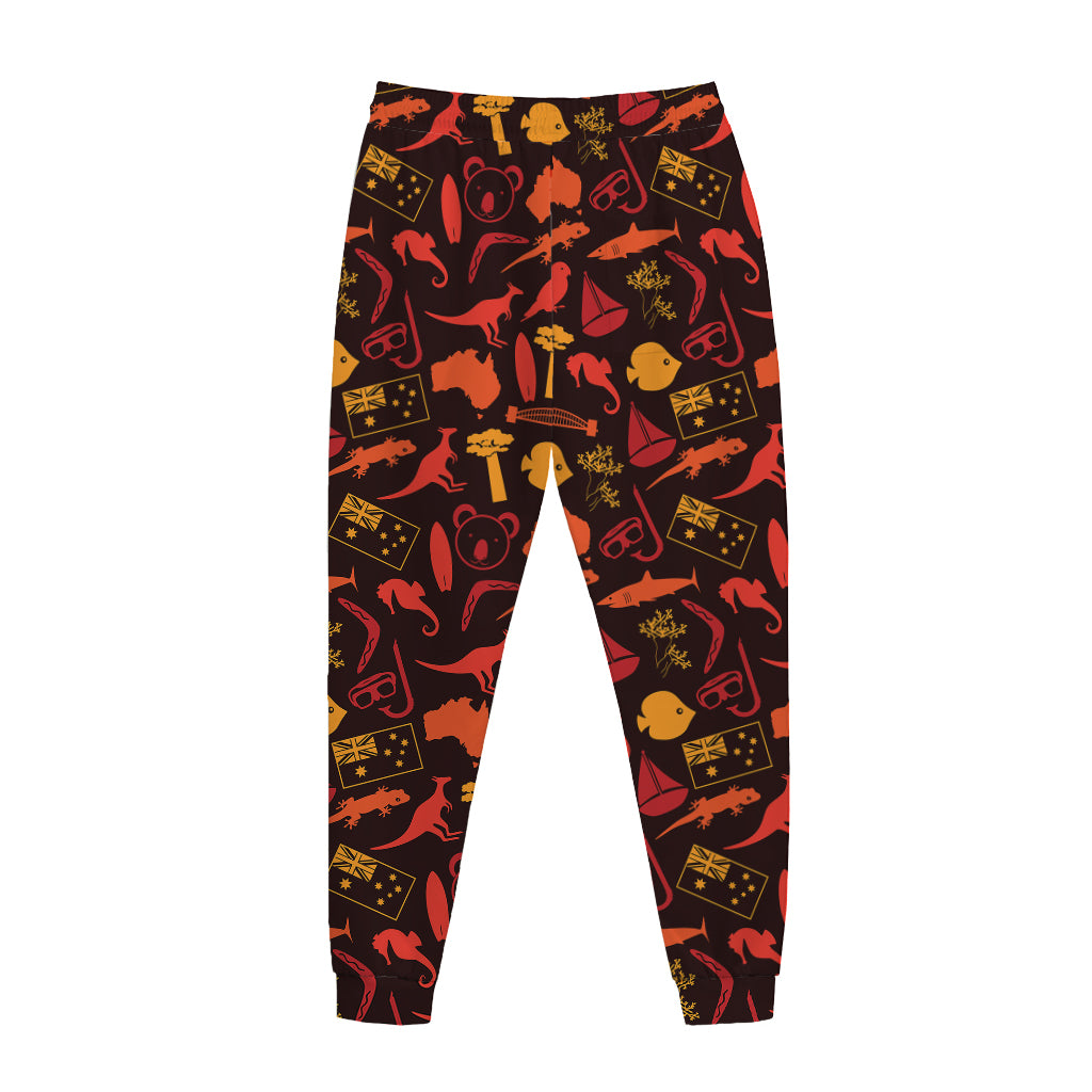 Australia Country Pattern Print Jogger Pants