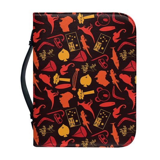 Australia Country Pattern Print Leather Bible Cover