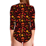 Australia Country Pattern Print Long Sleeve Swimsuit