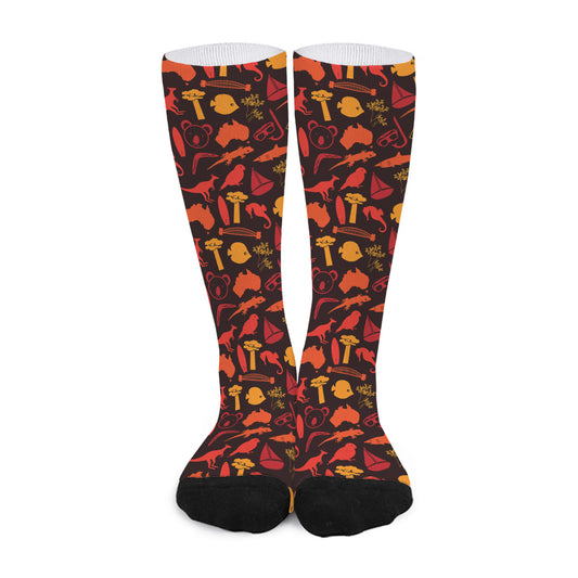 Australia Country Pattern Print Long Socks
