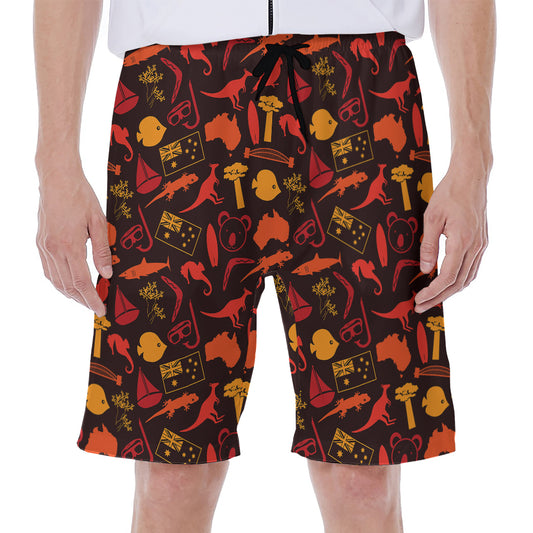 Australia Country Pattern Print Men's Beach Shorts