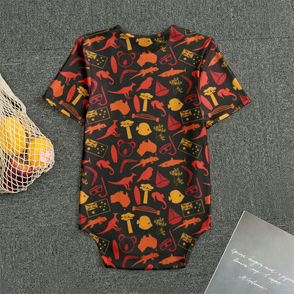 Australia Country Pattern Print Men's Bodysuit