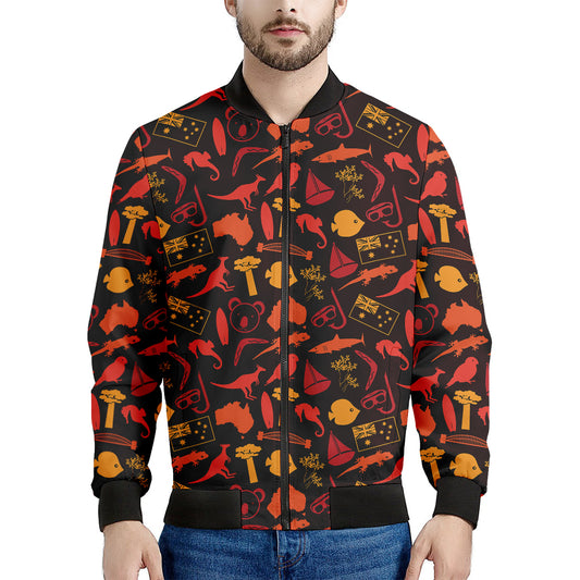 Australia Country Pattern Print Men's Bomber Jacket