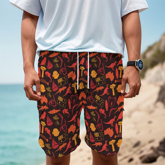 Australia Country Pattern Print Men's Cargo Shorts