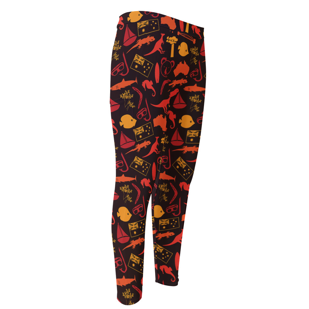 Australia Country Pattern Print Men's Compression Pants