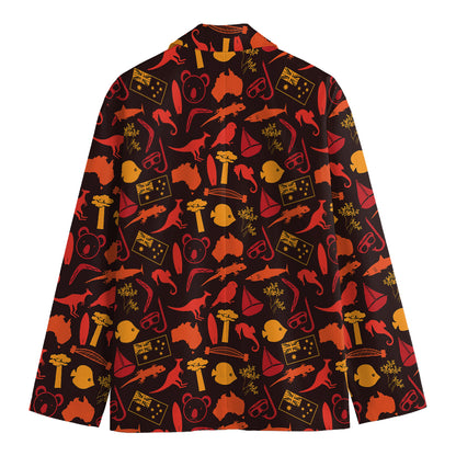Australia Country Pattern Print Men's Cotton Blazer