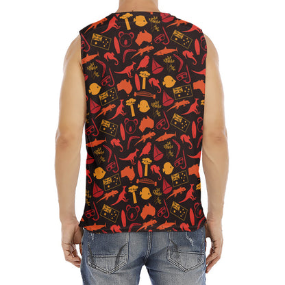 Australia Country Pattern Print Men's Fitness Tank Top