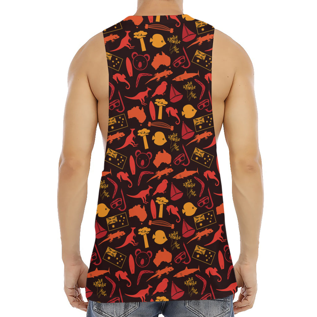 Australia Country Pattern Print Men's Muscle Tank Top