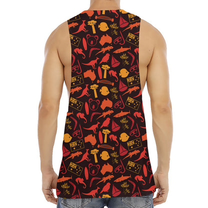 Australia Country Pattern Print Men's Muscle Tank Top