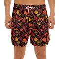 Australia Country Pattern Print Men's Split Running Shorts