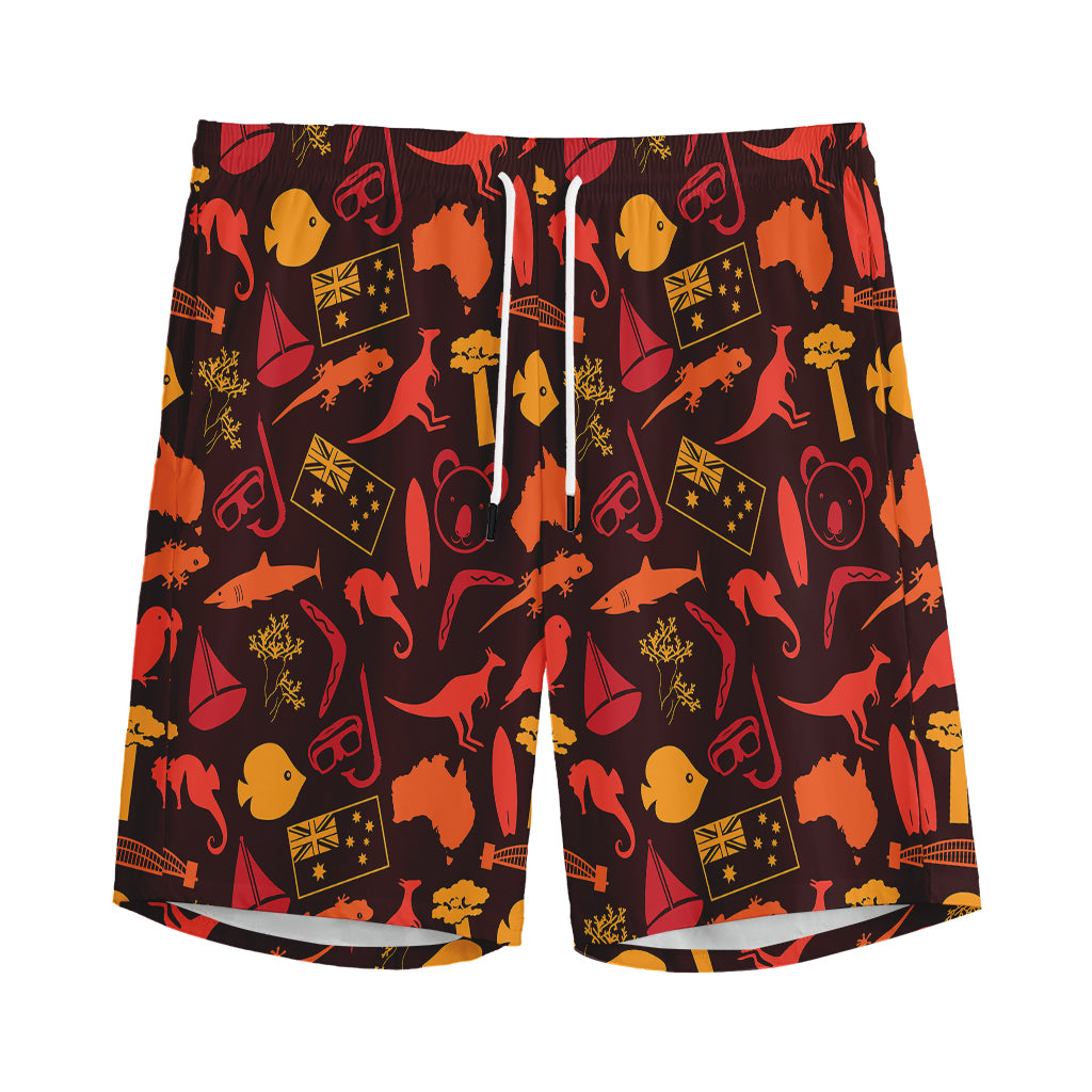 Australia Country Pattern Print Men's Sports Shorts