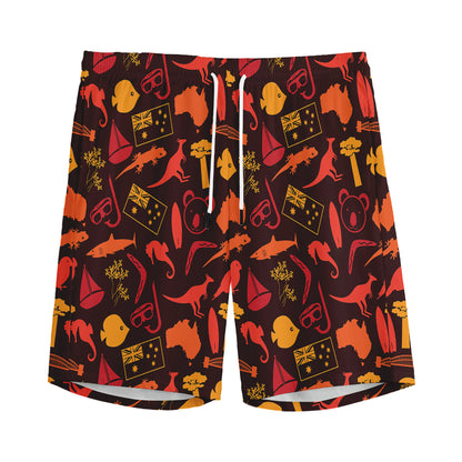Australia Country Pattern Print Men's Sports Shorts