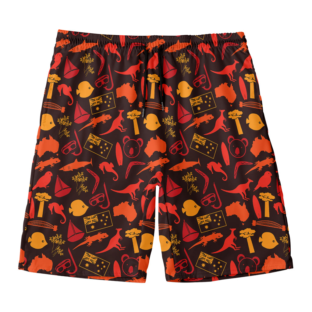 Australia Country Pattern Print Men's Swim Trunks