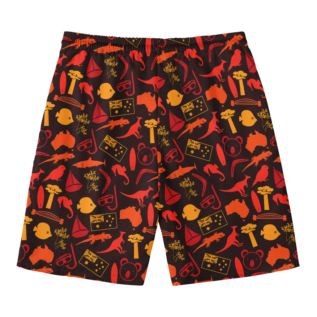 Australia Country Pattern Print Men's Swim Trunks