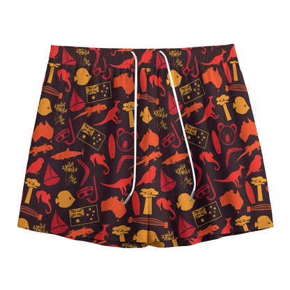 Australia Country Pattern Print Mesh Shorts