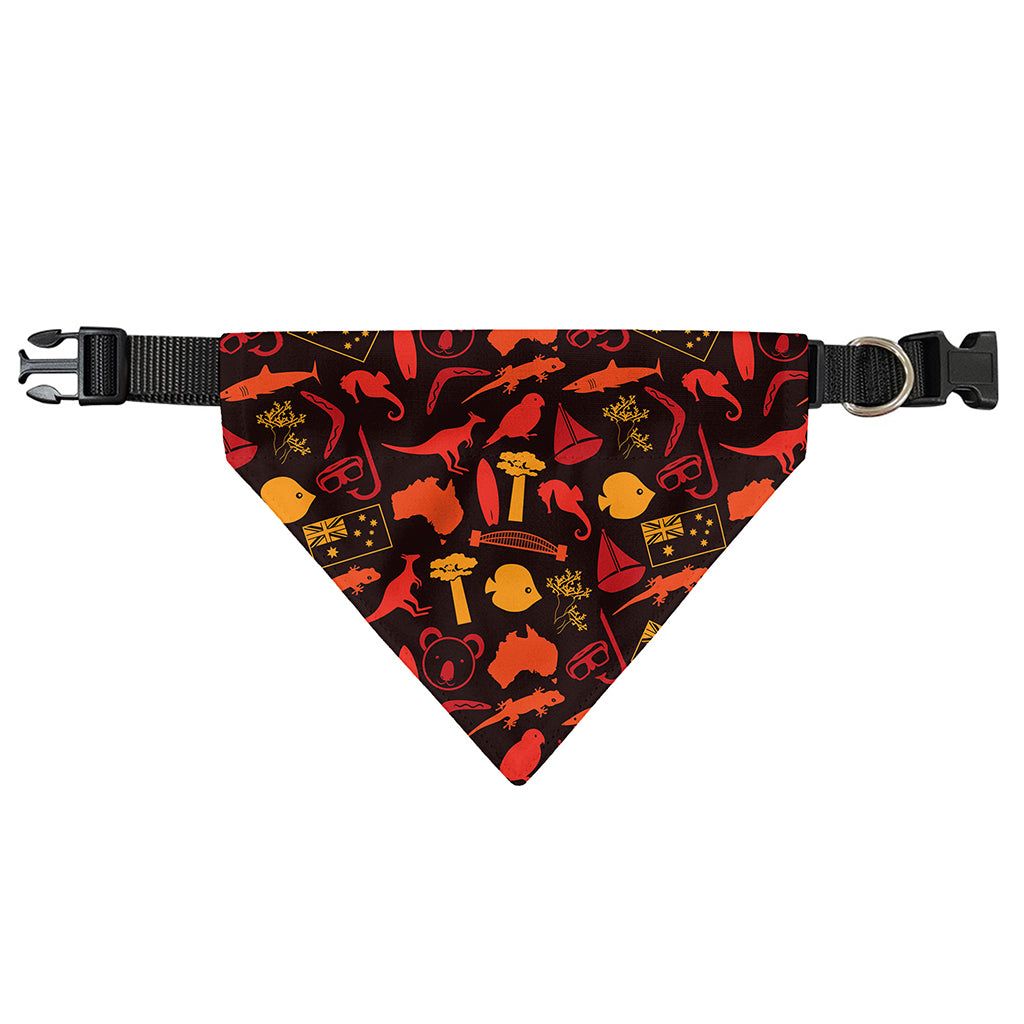 Australia Country Pattern Print Over The Collar Dog Bandana