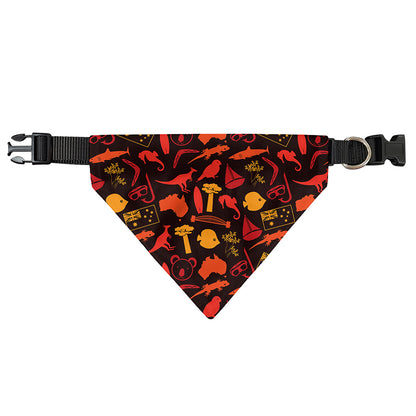 Australia Country Pattern Print Over The Collar Dog Bandana