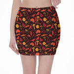 Australia Country Pattern Print Pencil Mini Skirt