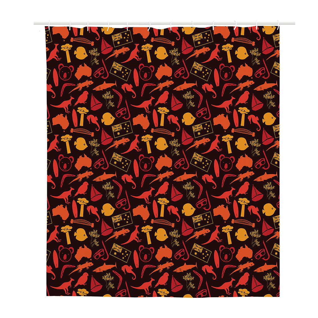 Australia Country Pattern Print Polyester Shower Curtain