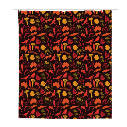 Australia Country Pattern Print Polyester Shower Curtain