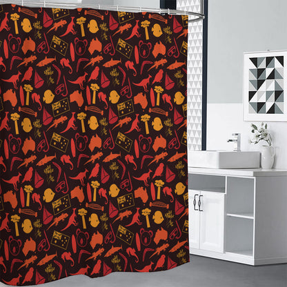 Australia Country Pattern Print Premium Shower Curtain