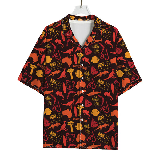 Australia Country Pattern Print Rayon Hawaiian Shirt