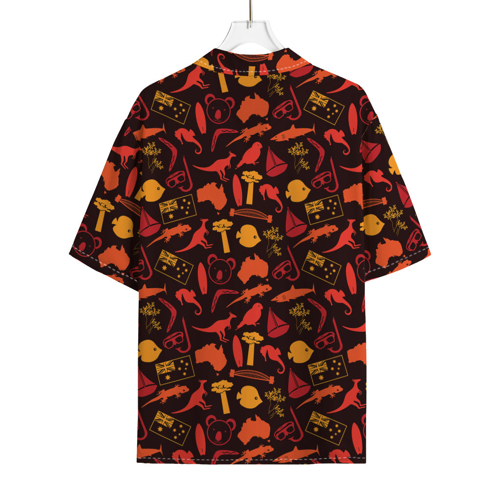Australia Country Pattern Print Rayon Hawaiian Shirt
