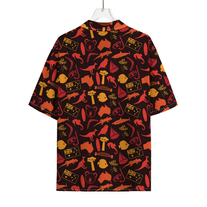 Australia Country Pattern Print Rayon Hawaiian Shirt