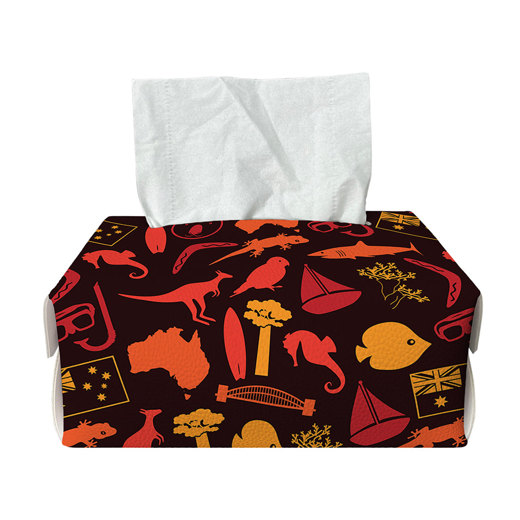 Australia Country Pattern Print Rectangle Tissue Box Cover