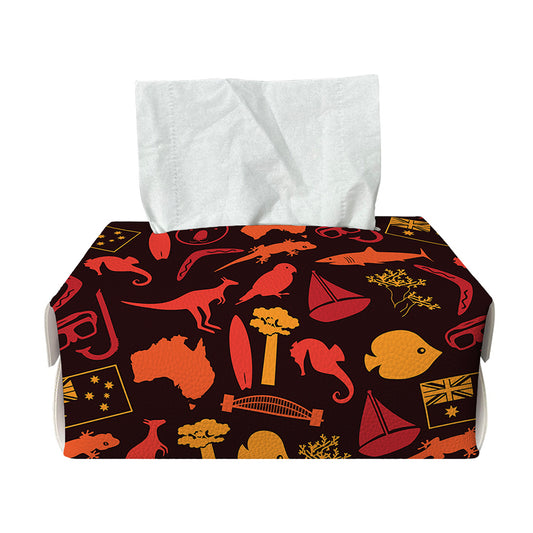 Australia Country Pattern Print Rectangle Tissue Box Cover