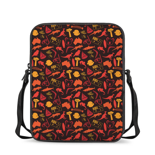 Australia Country Pattern Print Rectangular Crossbody Bag