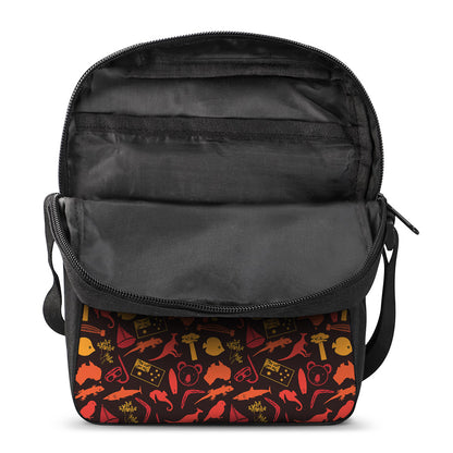Australia Country Pattern Print Rectangular Crossbody Bag