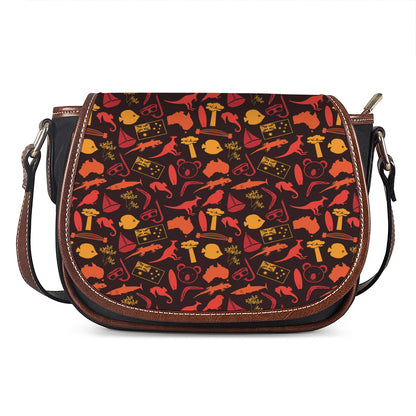 Australia Country Pattern Print Saddle Bag