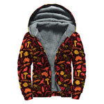 Australia Country Pattern Print Sherpa Lined Zip Up Hoodie